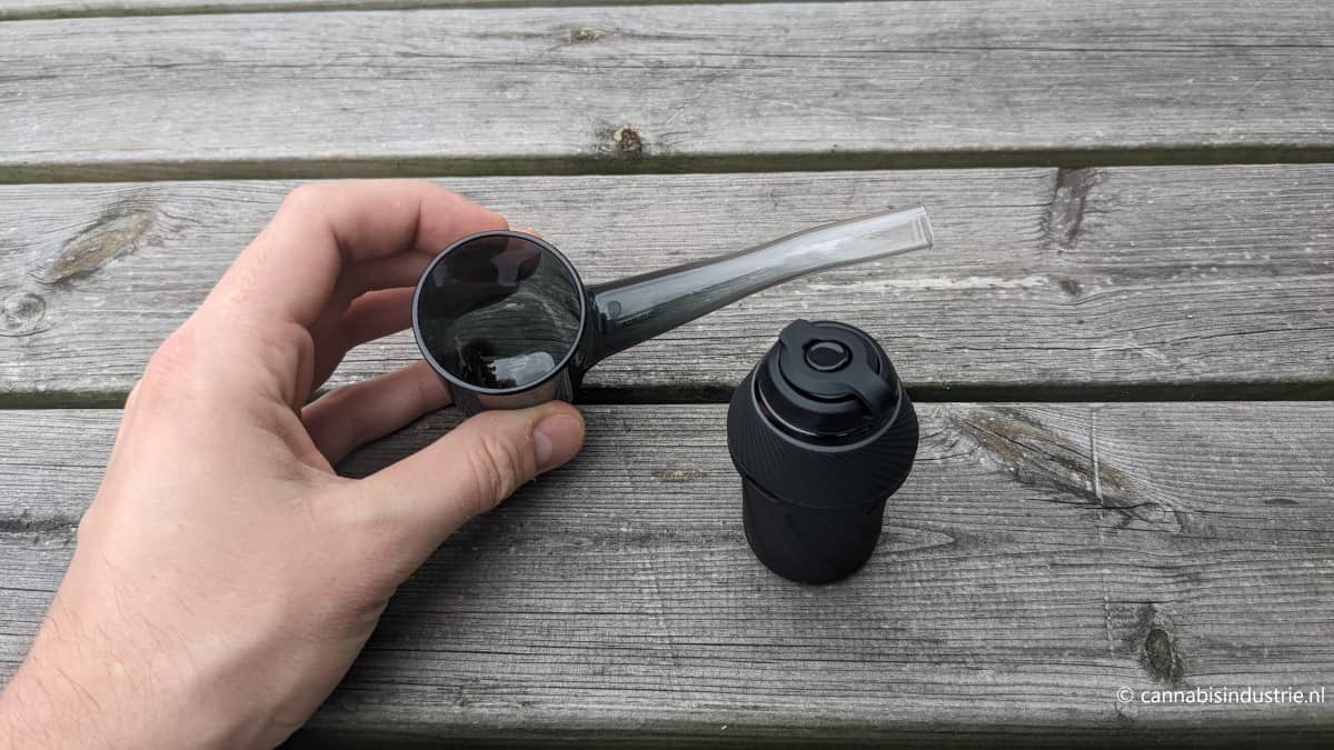 Puffco Proxy glazen pijp en verhittingselement apart