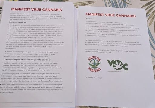 Manifest Vrije Cannabis pleit voor gelijke rechten consumenten